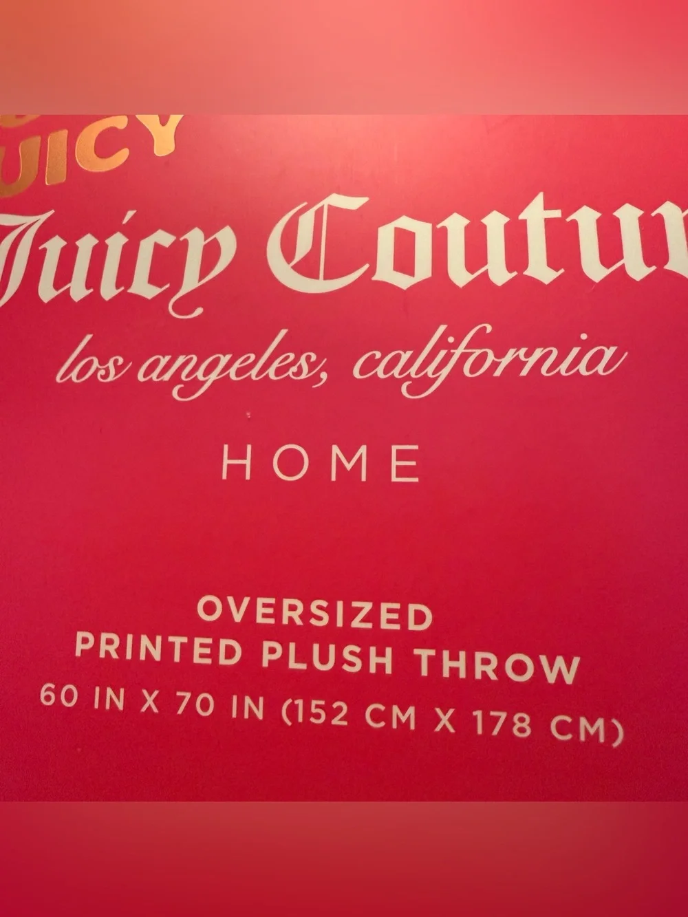 Juicy Couture Leopard cheetah Bow Plush Throw Blanket Oversized Y2K